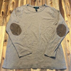Ralph Lauren long sleeve elbow patch